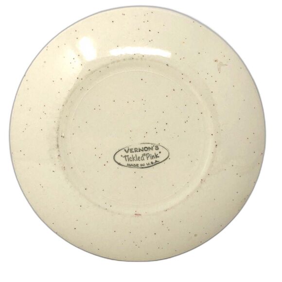 Metlox Tickled Pink 6" Bread Plates Vernon Ware 50s Dinnerware MCM Set of 4 - Picture 15 of 16